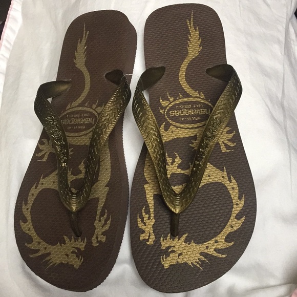 Havaianas | Shoes | Havaianas Brown Dragon Cafe Flip Flops Usa 9 | Poshmark